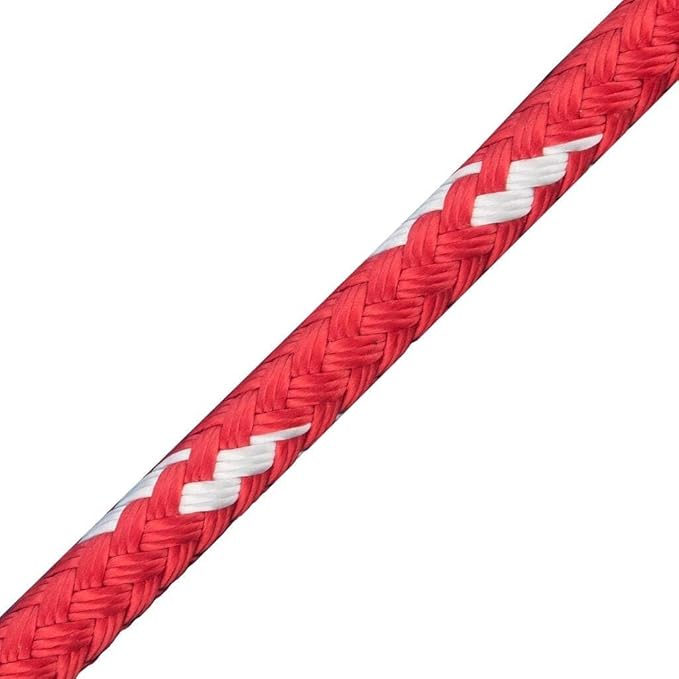 New England Ropes 1/4in (6mm) Sta-Set Solid Red 30 Feet Long