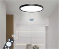 9 Inch Motion Sensor Light Indoor, Flush Mount Light Fixture, Motion Sensor Ceiling Light Wired for Hallway Porch Laundry Garage Basement, Motion Light 3000k/4000k/6000k Black