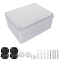 LeMotech Junction Box, Electrical Box IP65 Water Resistant Dustproof ABS Plastic Project Enclosure for Electronics White 10 x 7.9 x 4.7 inch