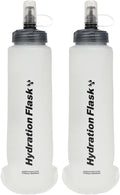 Azarxis TPU Soft Flask Collapsible Water Bottle Running Folding Gel Water Reservoir Handheld for Hydration Pack Hiking Cycling Climbing Jogging Marathon Trail Race