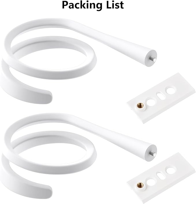 2Pack Flexible Twist Mount for Stick Up Cam Battery/Plug-in 3rd Gen/𝐑𝐢𝐧𝐠 Outdoor Cam Plus & 𝐑𝐢𝐧𝐠 Spotlight/Pro/Plus (Battery), Easy Installation Mounting Bracket Without Drilling (White)