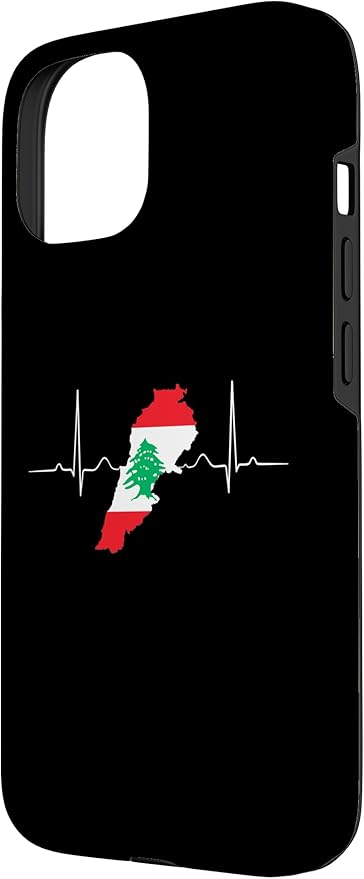 Lebanon Heart Lebanese Heartbeat Vintage Lebanon Map Case for iPhone 15
