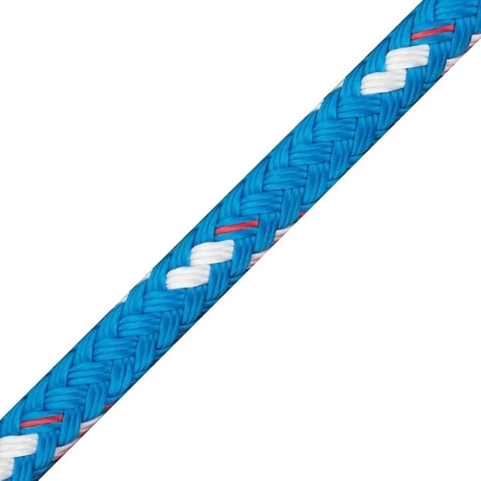 New England Ropes 3/16in (5mm) Sta-Set Solid Red 50 Feet Long