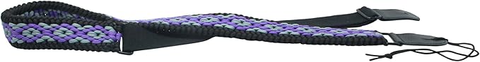 Ten Point Gear® 550 Paracord Guitar Strap - Full Grain Leather Ends for Music Playing Comfort, Stability, and Durability.