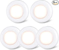 STAR-SPANGLED Push Tap Light, 2.8” Mini Night Touch LED Puck Lamp, Portable Under Cabinet Lighting AAA Battery Operated Powered, DIY Stick On Lights for Closet, Counter, Kitchen, Warm White, 5 Pack