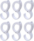White Hanging Hooks, Multi-Purpose Hanging Hooks Hangers,Table Edge Hook,Hook Clip,Hanging Clips Hook,Windproof Hook, for Home, Office, Workshop, Exhibition(6 PCS, White)