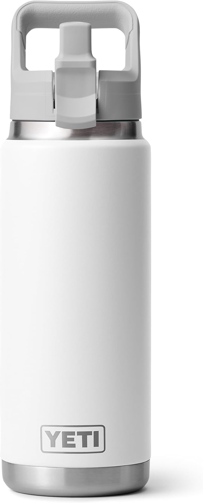 YETI Rambler 26 oz Bottle, Vacuum Insulated, Stainless Steel with Color Matching Straw Cap