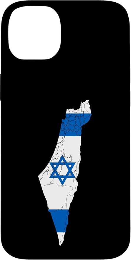 Israel National Flag Distressed Map Case for iPhone 14 Plus