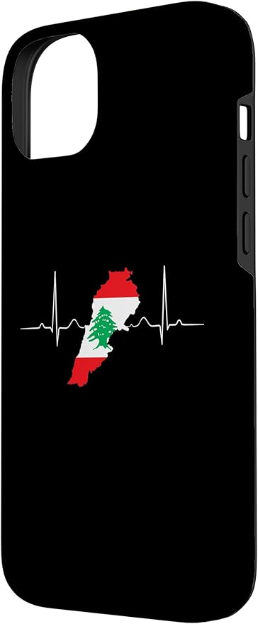 Lebanon Heart Lebanese Heartbeat Vintage Lebanon Map Case for iPhone 14 Plus