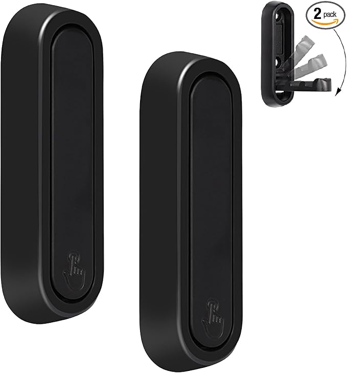 Dntorx Folding Wall Hooks, 2 Pcs Foldable Black Coat Hooks Heavy Duty Foldable Hook Bathroom Towel Hooks Robe Hooks Wall Mounted for Hanging Coat Towels Clothes Hat Bags Keys