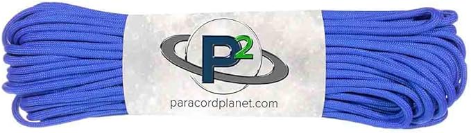 Paracord Planet Solid Color 550lb Paracord – 7 Strand Type III Nylon Cord for Indoor and Outdoor Tasks – Royal Blue (250 ft)