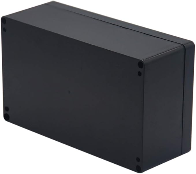 2 Pack Project Box IP65 Waterproof Junction Box ABS Plastic Black Electrical Boxes DIY Electronic Project Case Power Enclosure 7.87 x4.72 x2.95 inch (200x120x75 mm)