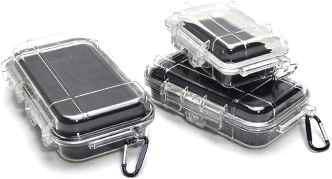 Plastic Waterproof Box Case Container Waterproof Shockproof Box Waterproof Dry Box Waterproof Cases Organization Locker Box Portable Dry Storage for Boat, Fishing Tackle, Phone, Camera, etc