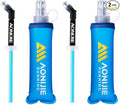 AONIJIE TPU Soft Flask Water Bottle Collapsible Running Flask for Hydration Pack, BPA Free, Wide Opening, for Outdoor Sports Hydration