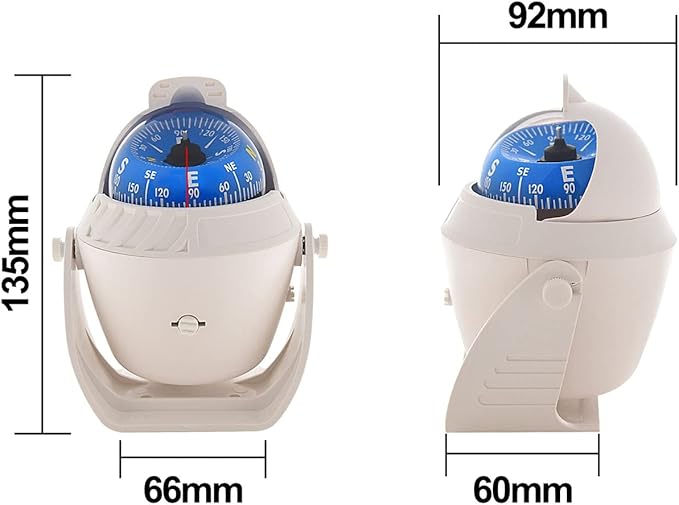 Marine Compass for Boat LED Light Navigation Pivoting Electronic Automotive High Precision Compass for Sailing Boat Car Truck