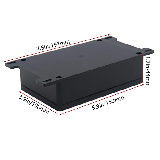 Watertight Junction Box, IP67 Waterproof Project Box Durable ABS Plastic Electronic Enclosure Case for DIY Electrical Project with Wall Fixed Ear 5.91" x 3.94" x 1.73"(150 x 100 x 44 mm) 2Pcs