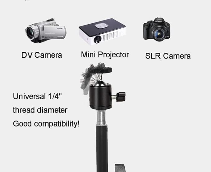 Projector Floor Stand, Folding Portable Tripod Mount - Adjustable Height 29" to 70"
