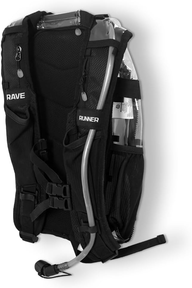 RAVERUNNER® Anti-Theft Hydration Backpack | Festival Approved Rave Backpack for Concert Goers, Leak-Free Festival Water Backpack for EDC, Rave Hydration Pack