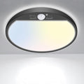 slochi 1Pack Motion Sensor Light Indoor Wired, 12 Inch 3000K/4000K/6500K Closet Lights Motion Sensored, 24W 2400LM Flush Mount Ceiling Light for Hallway Pantry Stairwell Porch, Black