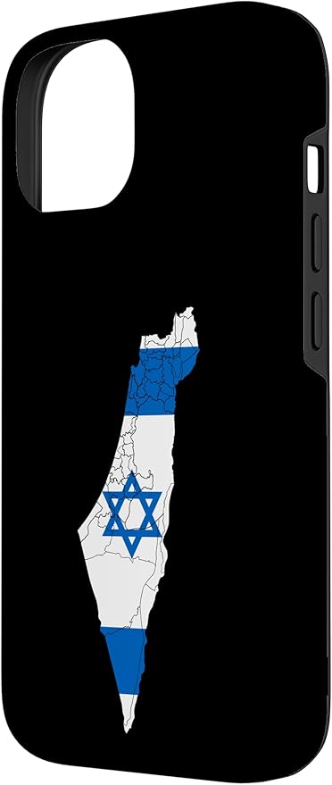 Israel National Flag Distressed Map Case for iPhone 14