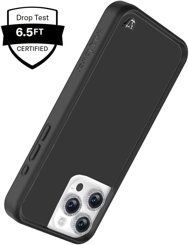 Wildflower Cases - Compatible with iPhone 13 Pro | Protective Black Bumper, 6.5ft Drop Test Certified, Women Owned Small Business | Ombre, Pink, Heart, Trendy, Cute | Peppermint Latte Love Case