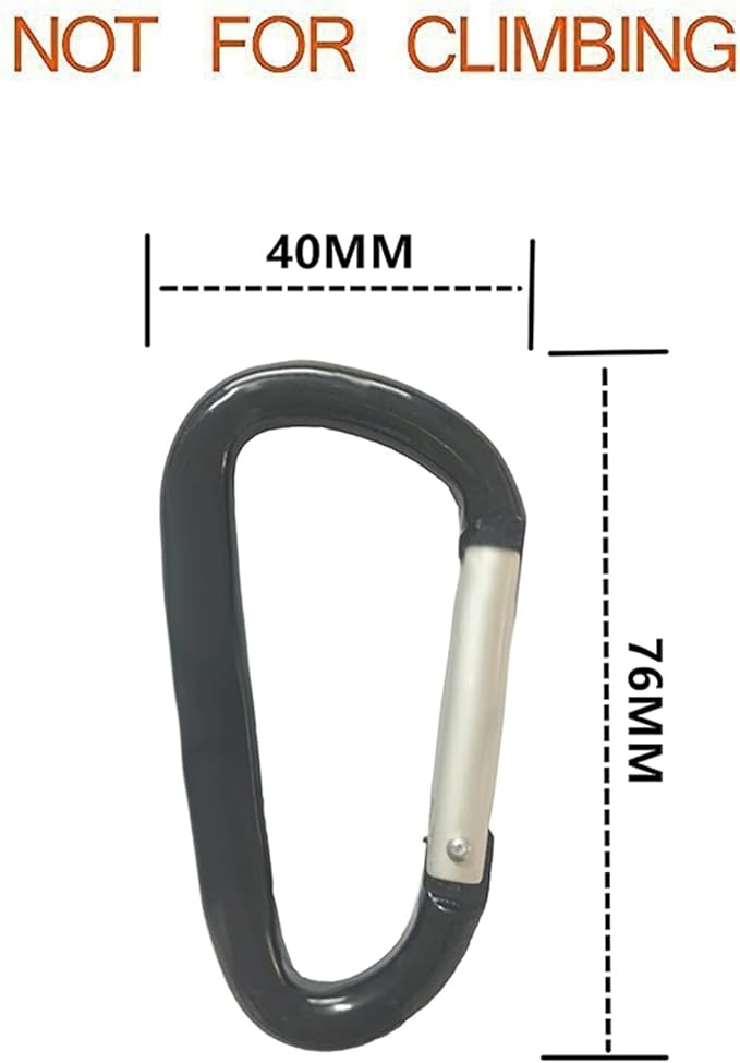 LESHIRY Large Carabiners Keychain 3" Aluminum D Shape Premium Durable D-Ring Carabiner Clip Hook Camping Accessories Snap Link Key Chain Durable Improved Design