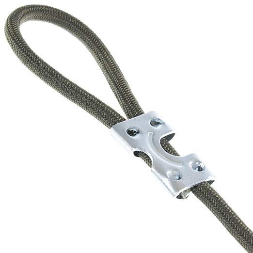 Rope & Cord Metal Clips for Rope, Cord, String – Heavy Duty Zinc Plated Double Rope Clamps – 1/2-Inch (10 Pack)