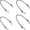 4 Pack Phone Fence Mount Bungee Cords with Hooks Replacement Elastic Small Bungee Cords with Carabiner Clip Bungee Straps for Cell Phone Fence Mount with Shade Game Changer Mounting Kit Holder