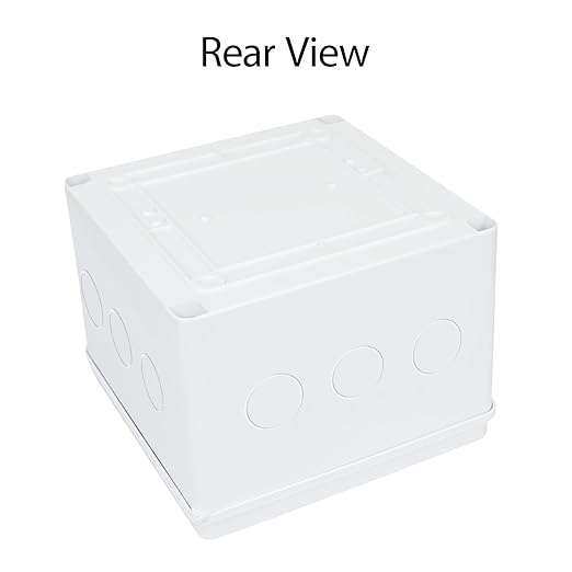 LeMotech Junction Box, Electrical Box IP65 Water Resistant Dustproof ABS Plastic Project Enclosure for Electronics White, External Size 7.8 x 7.8 x 5.9 inch