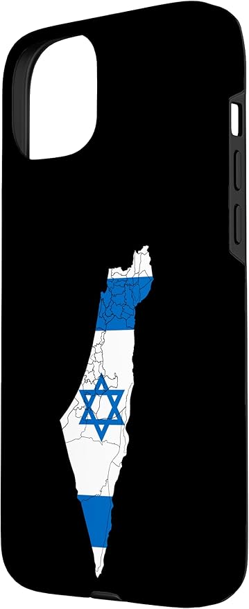 Israel National Flag Distressed Map Case for iPhone 15 Plus