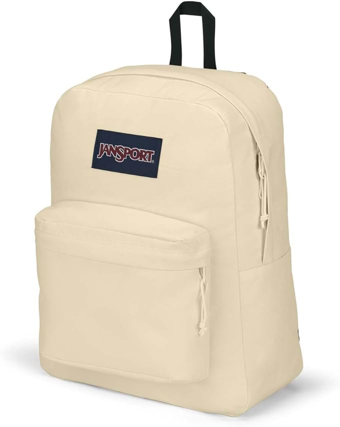JanSport SuperBreak Plus Backpack with Padded 15-inch Laptop Sleeve and Integrated Bottle Pocket - Spacious and Durable Daypack for Work and Travel - Coconut