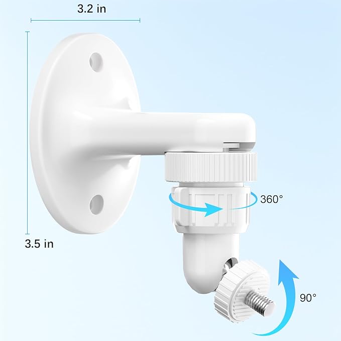 2Pack Adjustable Wall Mount for Arlo Pro, Arlo Pro 2/3/4, Arlo Ultra & Essential Spotlight Camera, No Drilling Indoor/Outdoor Mount, Attach Your Camera Everywhere Without Tools(Camera Not Included)