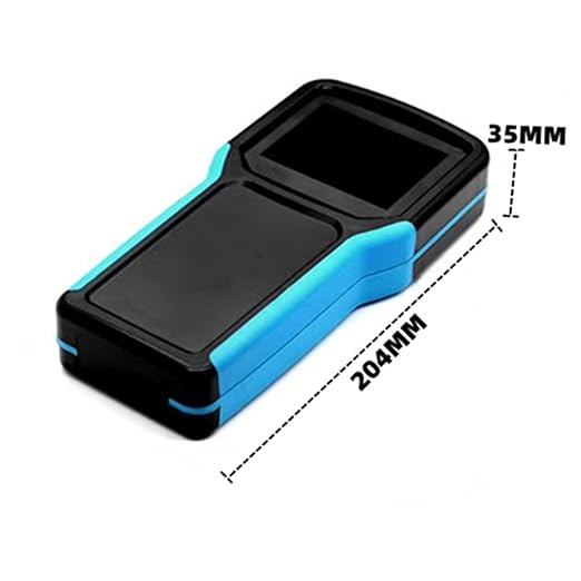 ABS Junction Box 204mmx100mmx35mm Portable Handheld Instrument Case Boxes Waterproof Dustproof Outdoor Project Box Cable Connection Protective Enclosure Black Blue