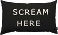 TKS MITLAN Scream Here Pillow Cover 12x20 inch Black White Phrase Pillows Decorative Throw Pillows Farmhouse Decor for Home Cushion Case