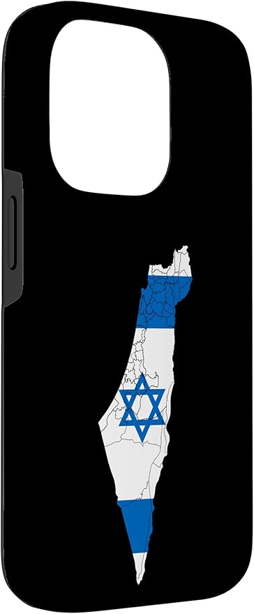Israel National Flag Distressed Map Case for iPhone 14 Pro