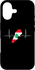 Lebanon Heart Lebanese Heartbeat Vintage Lebanon Map Case for iPhone 17