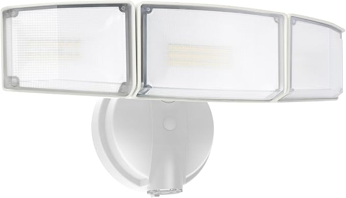LUTEC 75W 8000LM Dusk to Dawn Outdoor Lighting, LED Flood Light Outdoor with Photocell, 5000K Daylight, IP65 Waterproof, LED Security Lights for Garage, Yard, Patio (White)