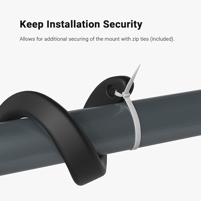 Holicfun Flexible Twist Mount for Indoor and Outdoor Security Cameras, Unversally Compatible with Ring, Blink, Eufy, Google Nest, Wyze, Arlo, Simplisafe and Other Cameras - Black