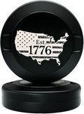 ZYN Metal Can – Metal Zyn Container & Holder | Smell-Proof Aluminum Storage Tin | USA Map 1776 Patriotic Flag Design | Empty Case for Snus & Dip