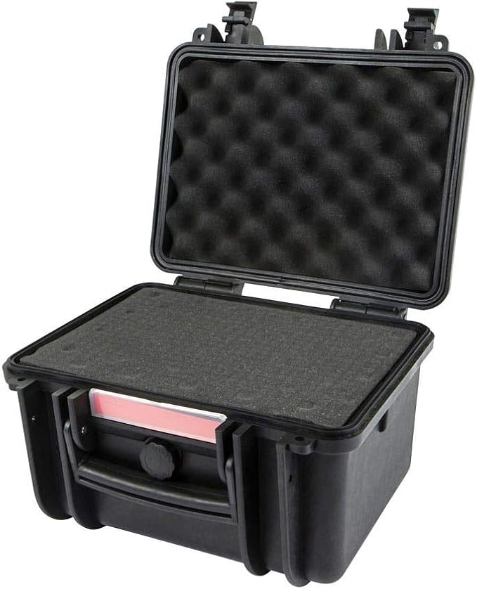 Monoprice Weatherproof Hard Case - Black (9 Liter) with Customizable Foam, 11 x 8 x 7 in Internal Dimensions - Pure Outdoor Collection