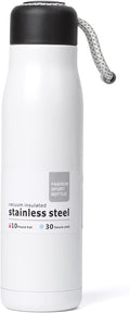 Water Bottle with Portable Lid Metal Vacuum Insulated Stainless Steel | Reusable Leak Proof Flask | 17oz, Ice White
