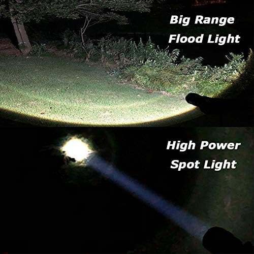 JARDLITE LED Emergency Handheld Flashlight with Adjustable Focus, Water Resistant, 5 Modes, Best Tactical Flashlight for Emergency, Camping and Fishing, 2 Pack