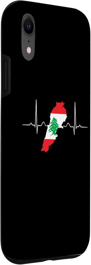 Lebanon Heart Lebanese Heartbeat Vintage Lebanon Map Case for iPhone XR