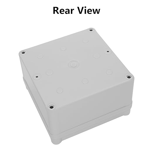 LeMotech Junction Box IP67 Waterproof Dustproof ABS Plastic Project Box for Electrical Outdoor Enclosure Gray 4.9 x 4.9 x 3 inch (125 x 125 x 75 mm)