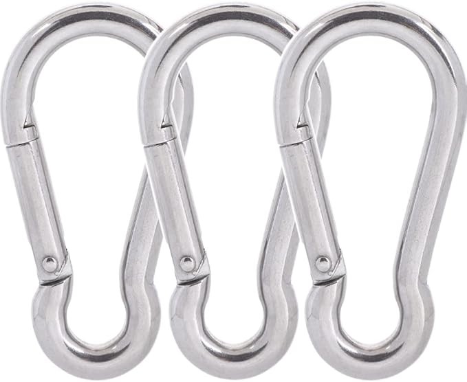 PROND Carabiner Clip, Heavy Duty Carabiner Clips, 316 Stainless Steel Carabiner Hooks, Multi-Purpose Spring Snap Hook