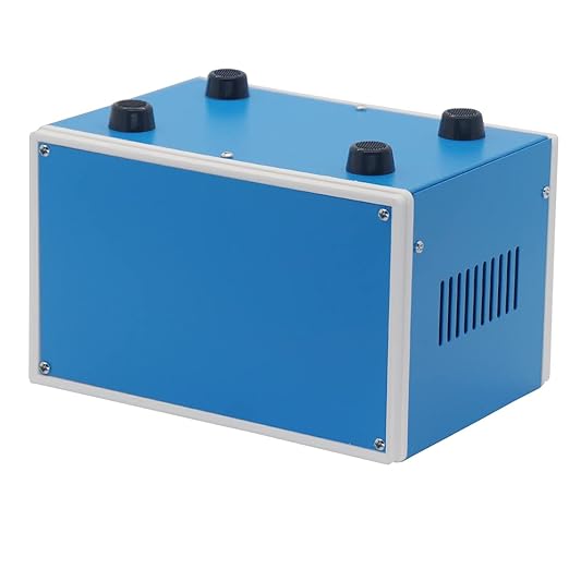 Zulkit Electronic Enclosures Blue Metal Enclosure Project Case DIY Box Junction Case Enclosure Preventive Case (7.1" x 4.3" x 5.1")
