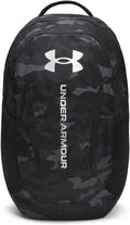 Under Armour Unisex Hustle 6.0 Backpack, (007) Black/Black/Metallic Silver, One Size Fits Most