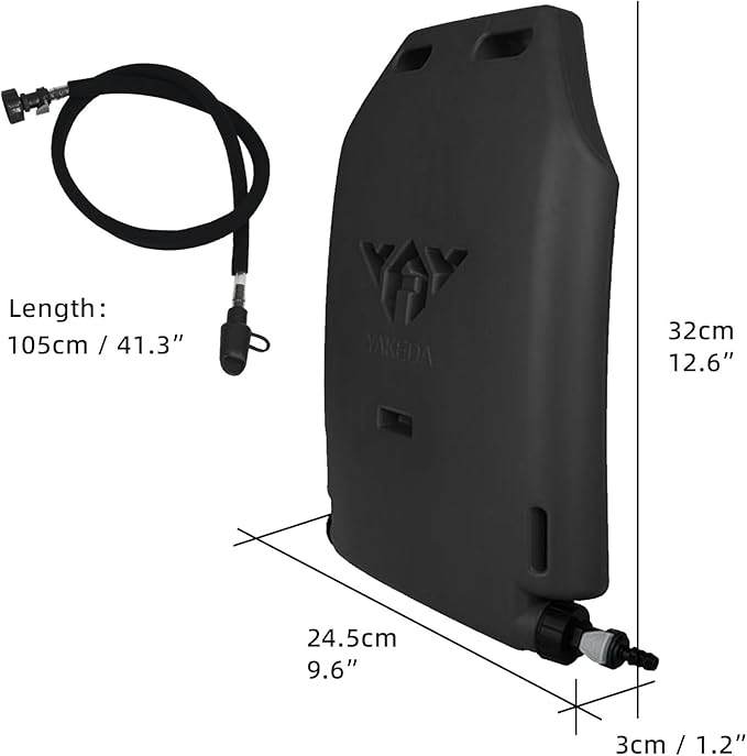 1.75L MOLLE Tactical Hydration Pack Water Panel for Vest, Leakproof Hydration Reservoir with 105cm Detachable Tube & Silicone Bite Valve for Tactical Gear, Hiking & Outdoor Activities