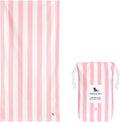 Dock & Bay Quick Drying Towel - for Sports & Gym - Compact, Lightweight - 100% Recycled - Includes Bag - Cabana - Malibu Pink, Medium (130x70cm, 51x27)