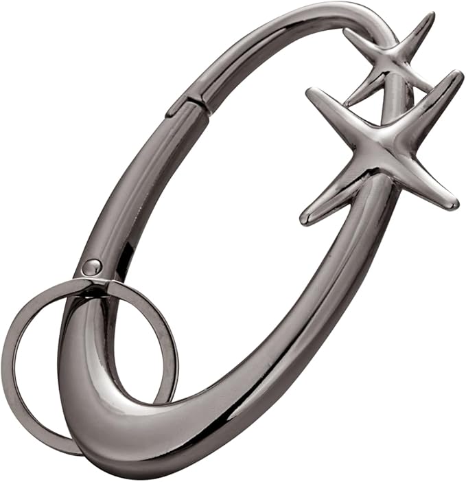 Y2K Cute Star Carabiner Keychain Cool Belt Loop Clip Starlight Heavy Duty Carabiner Clasp Snap Hook Holder Key Buckle